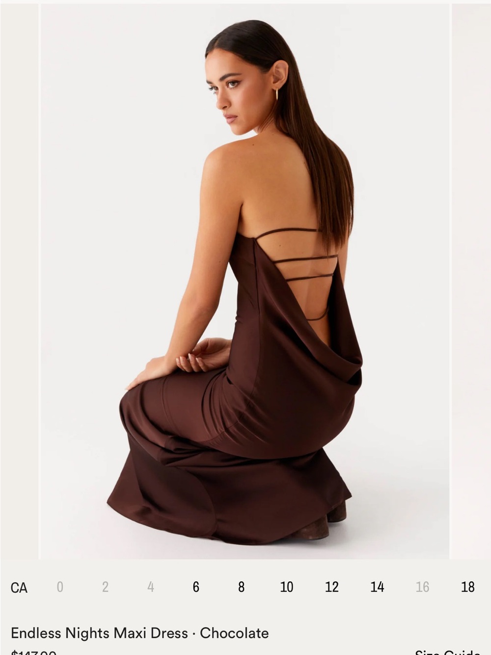 Peppermayo Chocolate Brown Strapless Maxi Dress - Picture 3 of 3